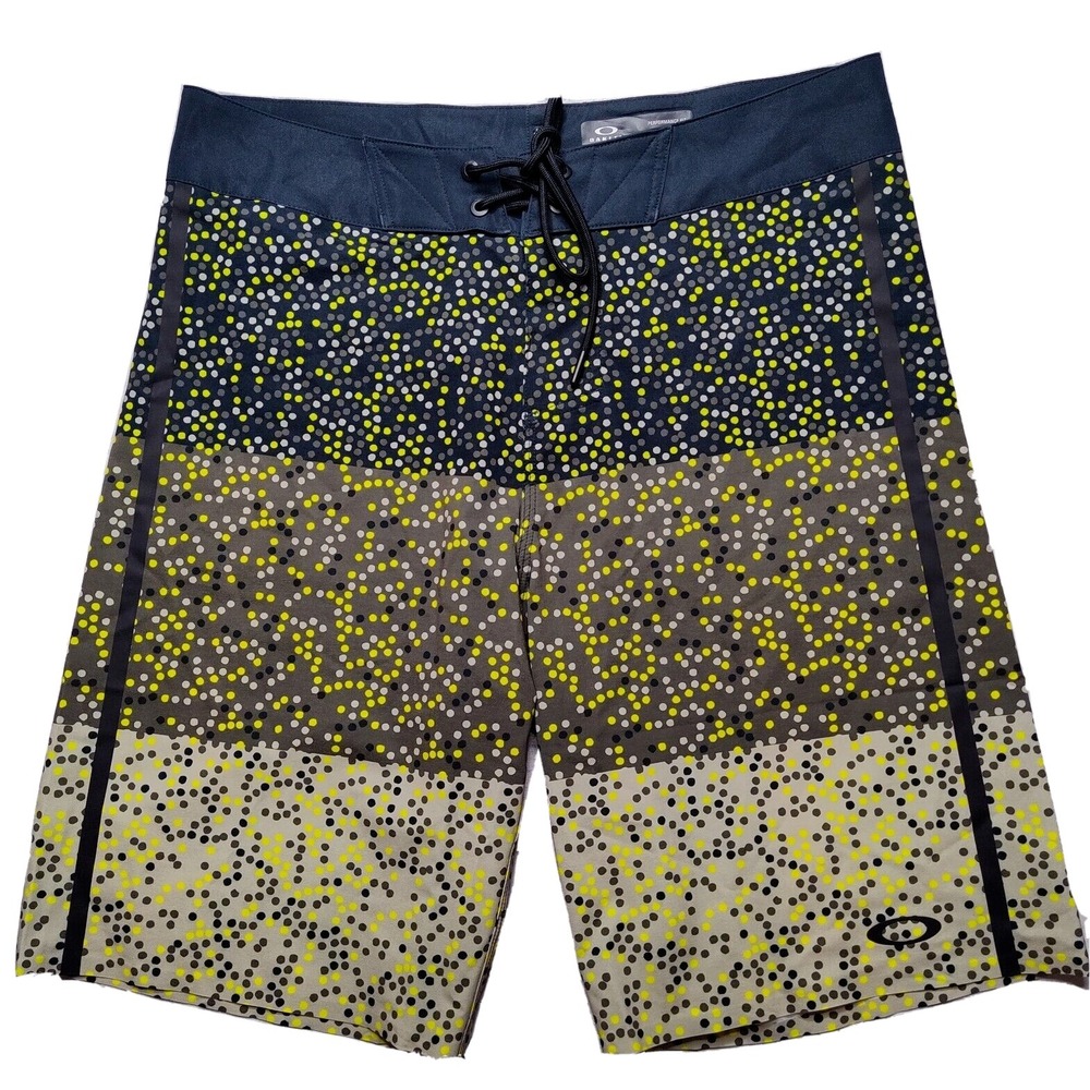 OAKLEY Men Size 30 Blackout Pixel Stripes‎ Board Shorts NEW